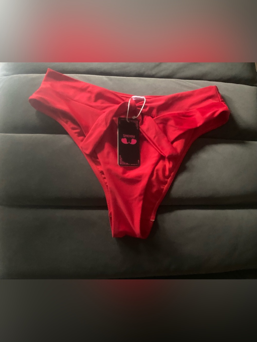 NWT  Red High-Cut Bikini Bottom XL